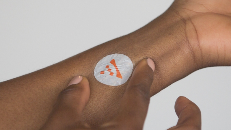 The stamp can be used for a range of applications including cashless payments, hotel room access and event registration.