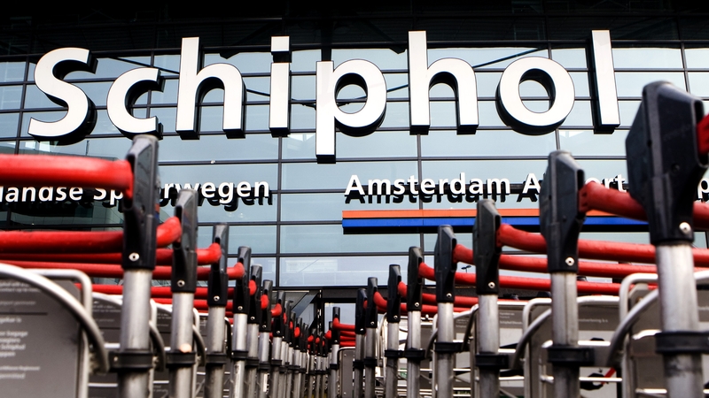 The pair had arrived at Amsterdam's Schiphol airport from South Africa