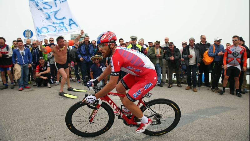 Luca Paolini in action at the 2014 Giro d'Italia