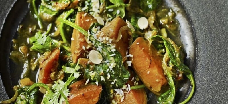 Sweet Potato and spinach curry Dale Pinnock