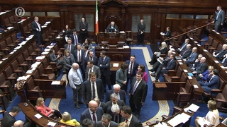 It was earlier agreed that the Dáil will rise tonight and return next Wednesday morning