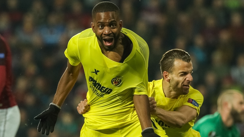 Cedric Bakambu put Villareal 1-0 up against Sparta Prague