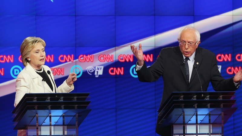 Hillary Clinton leads Bernie Sanders in the contest to become Democrat nomination for president