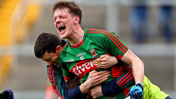 Matthew Ruane celebrates at the final whistle