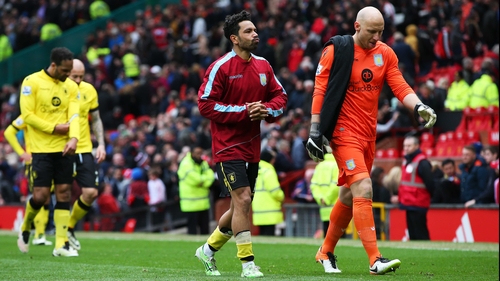 Aston Villa players head towards the Skybet Championship