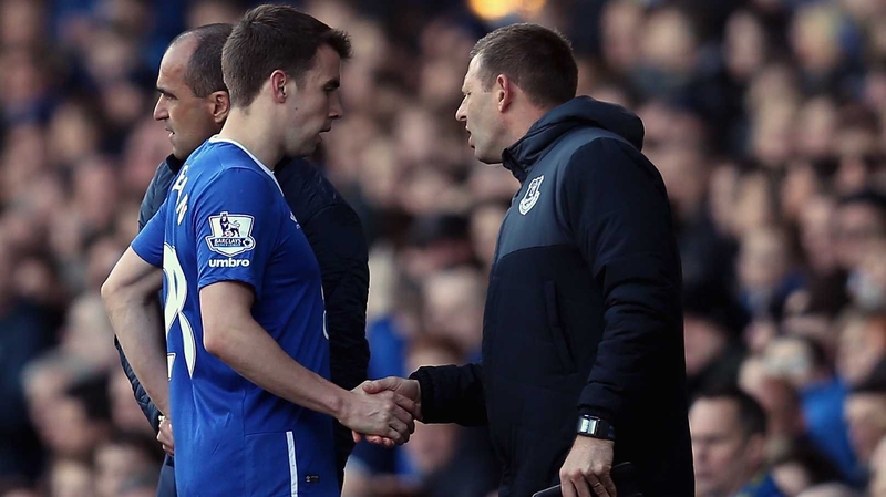 Seamus Coleman trudges off the field