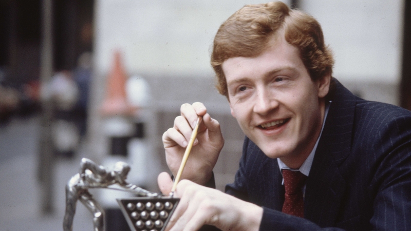 Steve Davis with an award in 1985