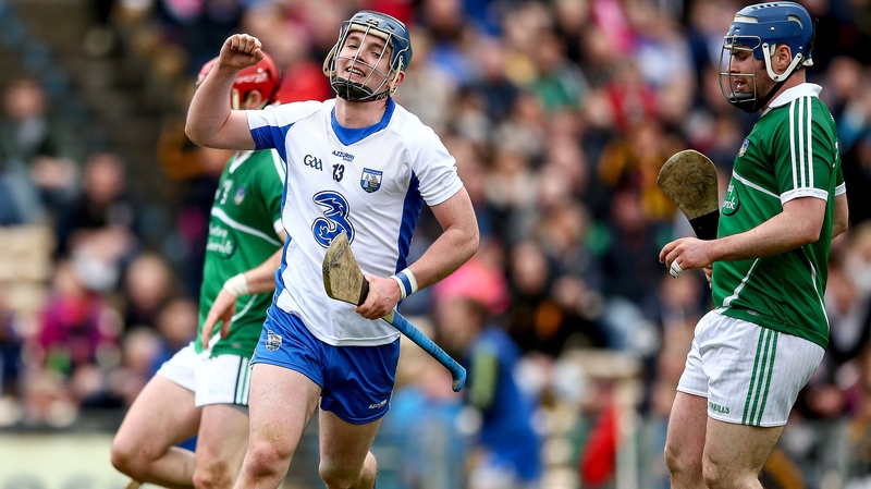 Patrick Curran celebrates scoring Waterford's second goal
