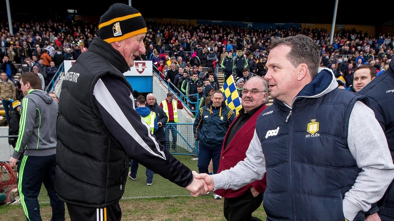 Brian Cody and Davy Fitzgerald after the National League semi-final