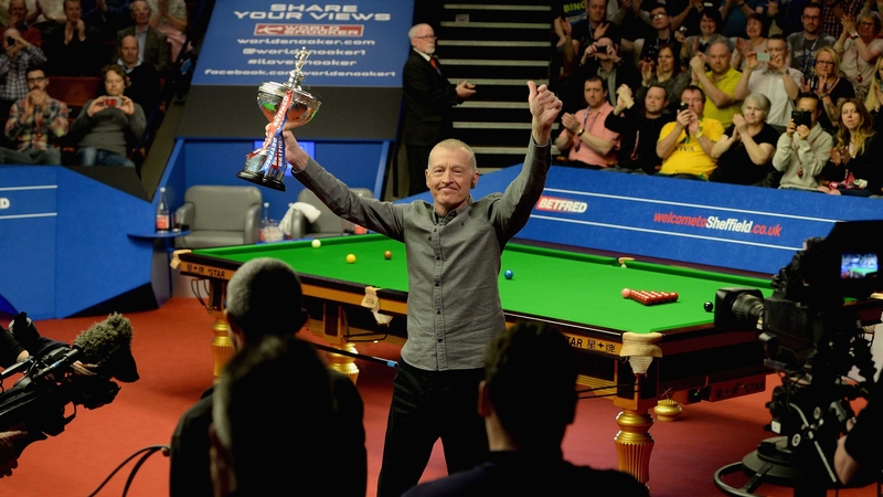 Steve Davis takes the applause of the Crucible crowd after announcing his retirement