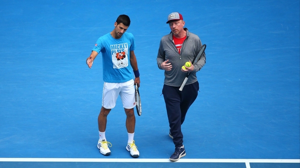 Novak Djokovic and Boris Becker