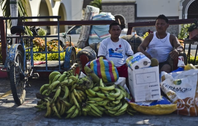 A father and son in Manta