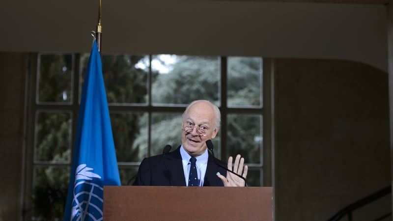 Staffan de Mistura said both sides were talking about political transition