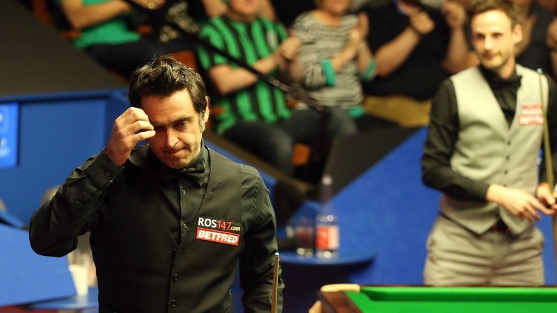 Ronnie O’Sullivan leaves the Crucible auditorium after defeating David Gilbert 10-7 in the opening round at the World Championship