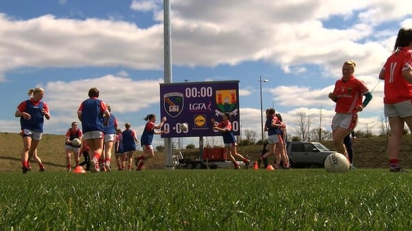 Cork players limber up at the new facility