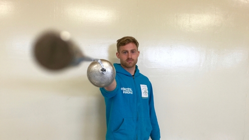 Arthur Lanigan O’Keeffe poses with his fencing épée at the modern pentathlon facility at the National Sports Campus in Abbostown, County Dublin