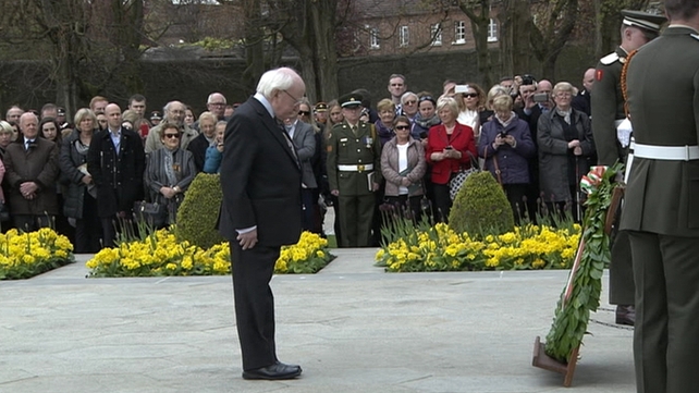 President Higgins laid a wreath on behalf of the Irish people