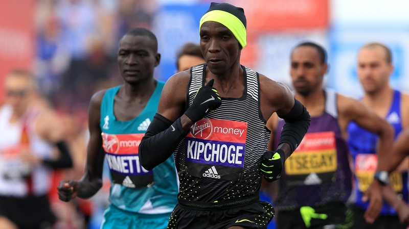 Eliud Kipchoge won the London Marathon with a course-record time