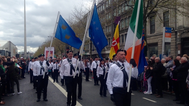 Marching bands from Northern Ireland, Scotland and the USA joined the parade from O'Connell St to Glasnevin