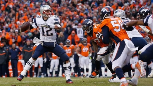 Tom Brady in action for the Patriots against the Denver Broncos