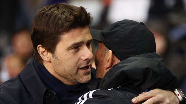 Pochettino Tony Pulis manager of West Bromwich at White Hart Lane on Monday night