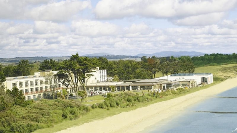 An aerial view of Kelly's Hotel and gardens