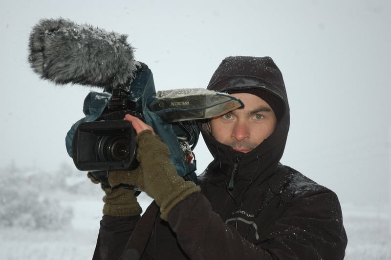 Risteard Ó Domhnail working on his new documentary, Atlantic which has gone on release