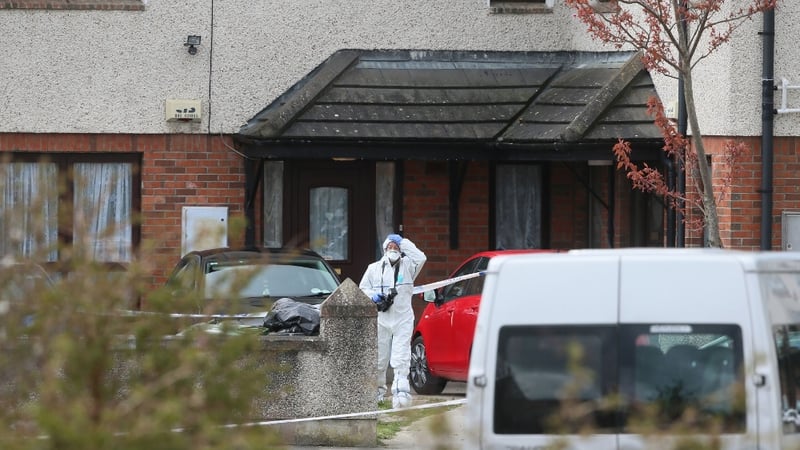 Forensic officers at the scene in Clondalkin
