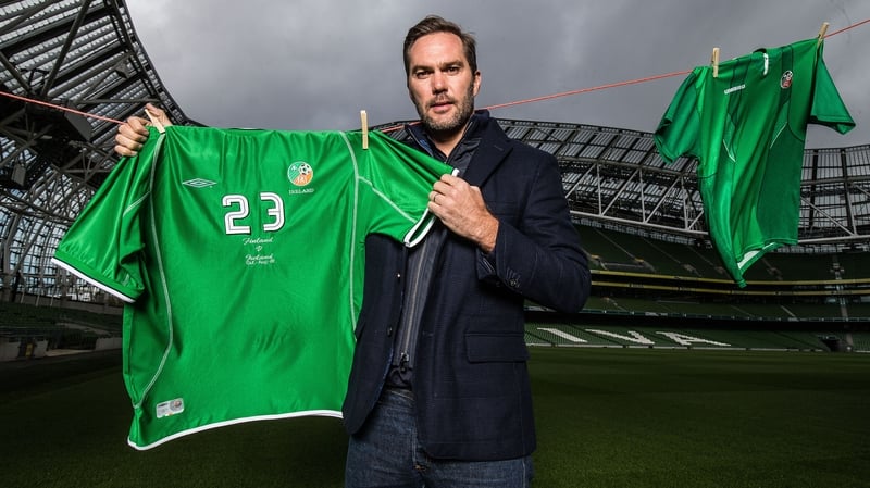 Jason McAteer at the Aviva Stadium promoting SSE Airtricity's #PowerOfGreen summer football campaign
