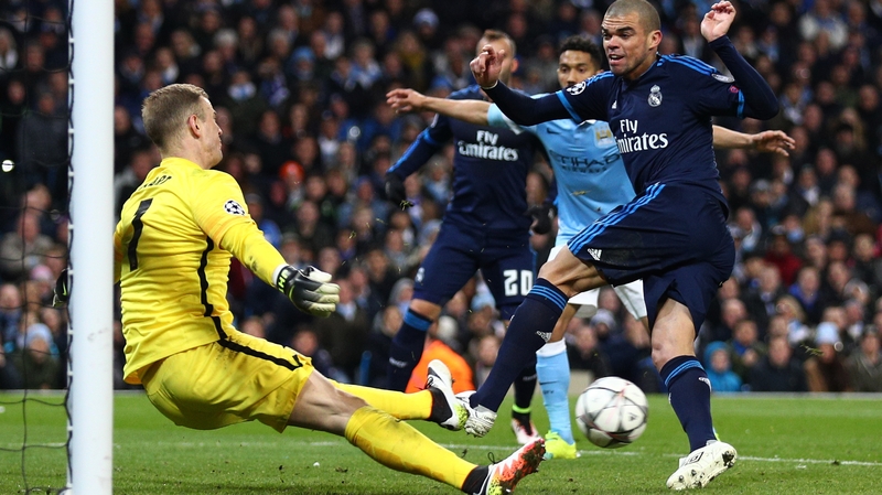 Joe Hart made a late save from Pepe to deny the visitors an away goal