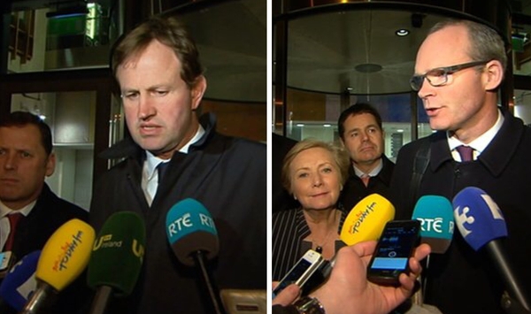 Jim O'Callaghan and Simon Coveney sounded optimistic as talks ended