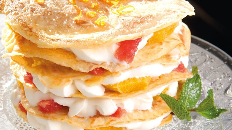 Catherine's Creamy Citrus Pancake Stack