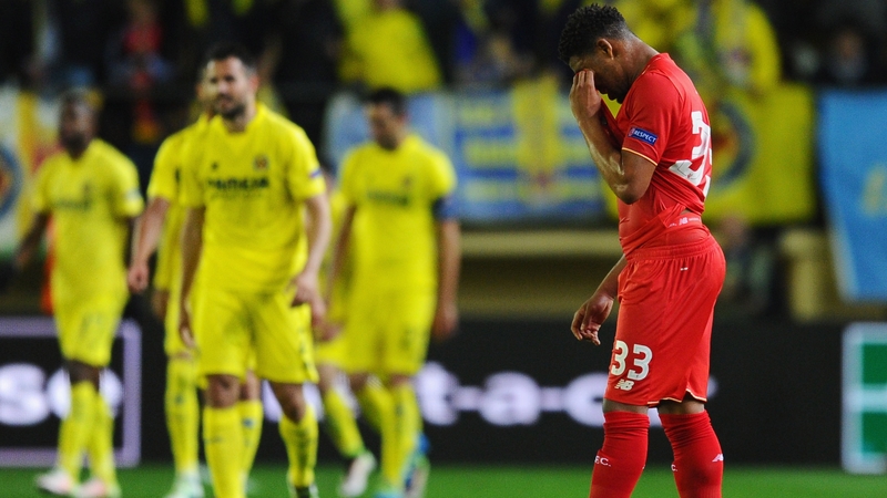 A dejected Jordon Ibe after Adrian Lopez scored a late winning goal for Villarreal