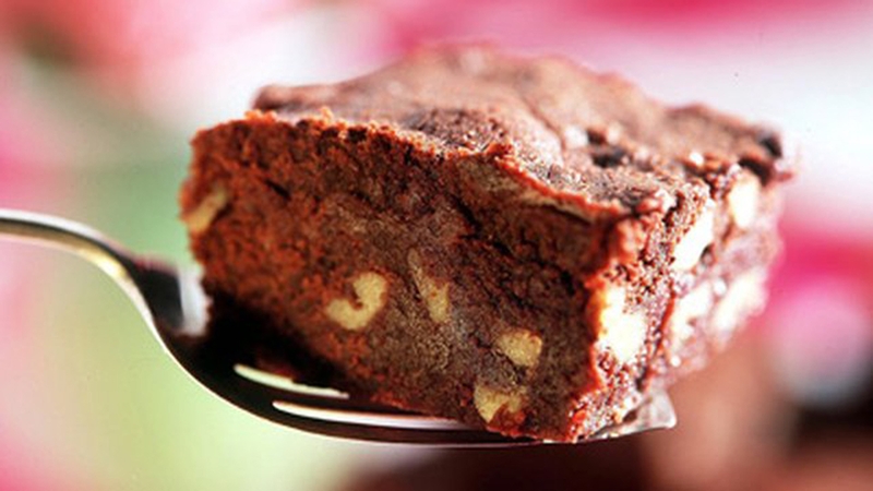 Delicious chocolate brownies.