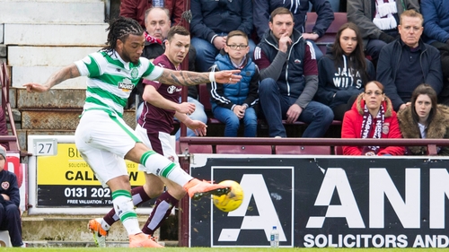 Colin Kazim Richards scores the opening goal for Celtic