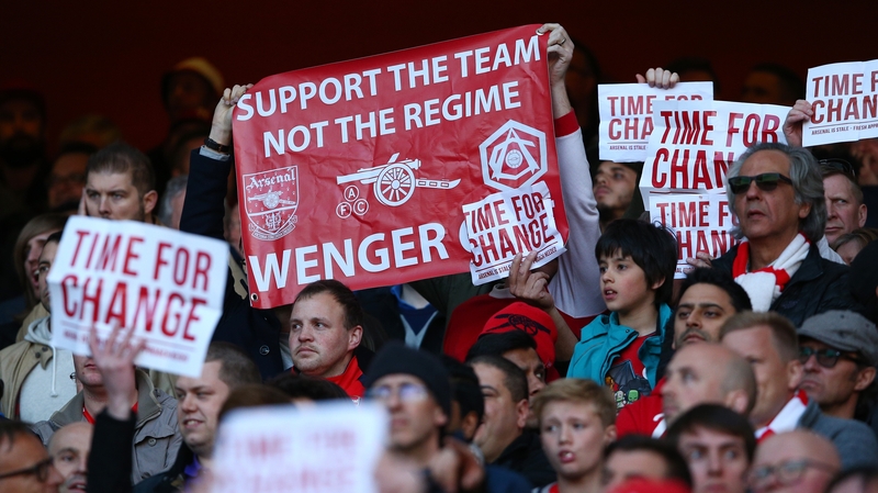 A section of the crowd voiced their concern against the current Arsenal regime