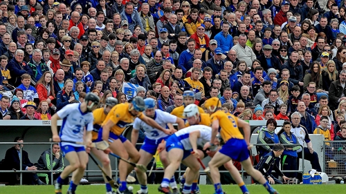 Clare and Waterford played out the first reply in a league final since 1993