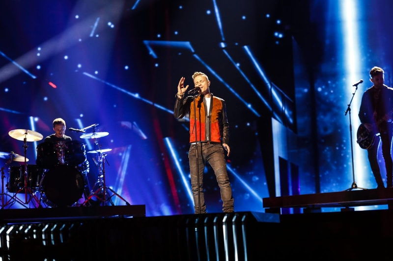 Nicky Byrne on stage in Stockholm for the first time
