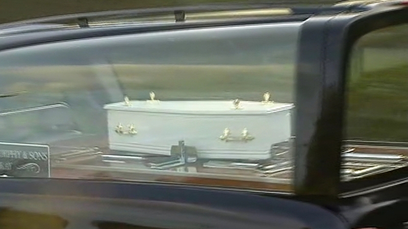 The baby's remains were removed from the scene