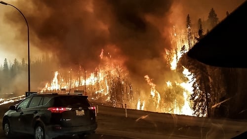 Firefighters have been unable to halt the wildfire