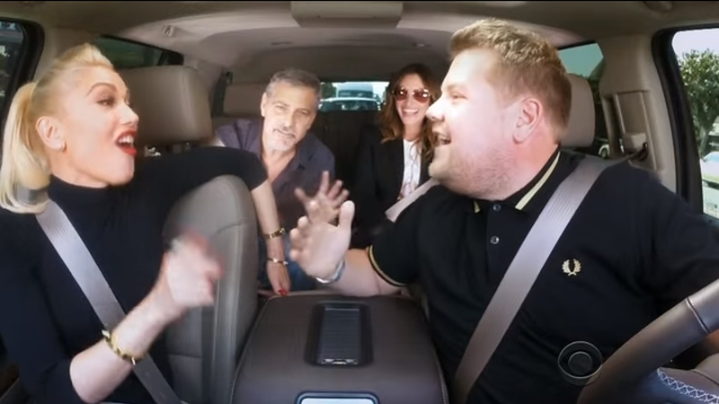 Gwen Stefani joins James Corden on Carpool Karaoke, and George Clooney and Julia Roberts hop in for the ride