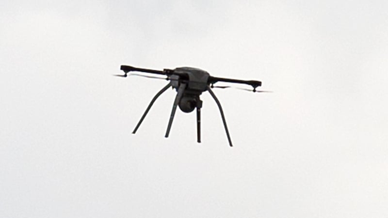 A drone on display at the Defence and Security Exhibition in London last year