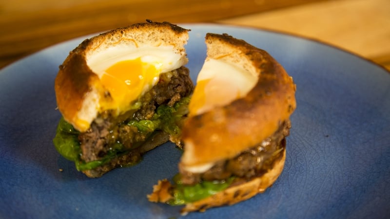 Homemade burger by Chef Adrian Martin