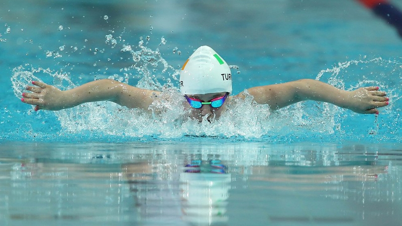 The 13-year-old qualified for tonight's final in a new personal best of 38.94