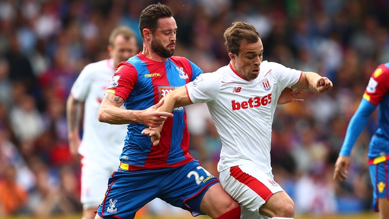Damien Delaney gets to grip with Xherdan Shaqiri