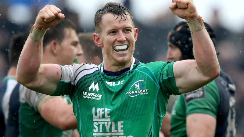 Matt Healy celebrates Connacht's victory