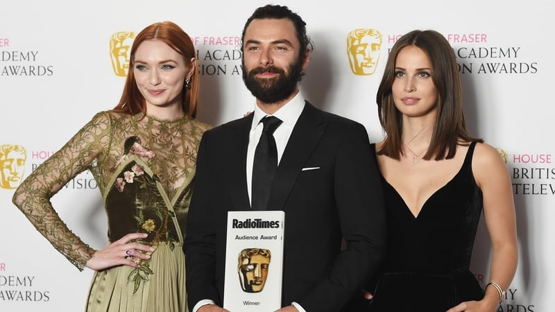 Poldark's Heida Reed, Aidan Turner and Eleanor Tomlinson
