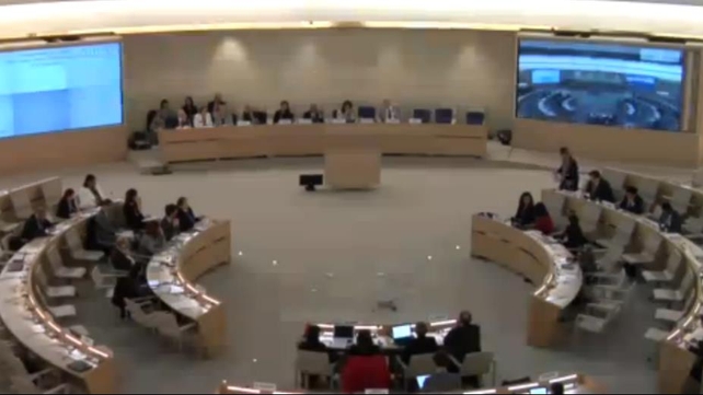 The United Nations hearing is taking place in Geneva