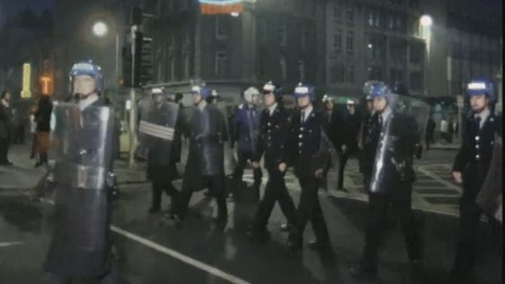Riot Gardai on O'Connell Street (1981)