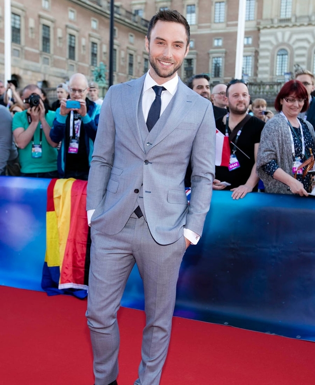 Måns Zelmerlöw (last year Swedish winner and co-presenter of this year show)